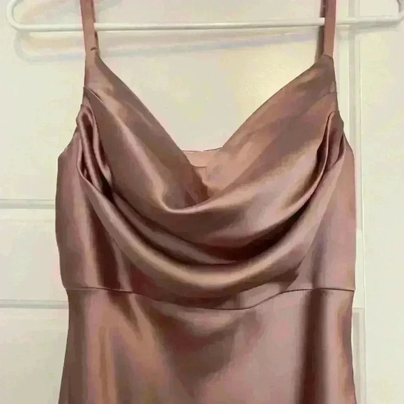 Revelry Skye Midi Satin Dress, Rose Quartz, Size 2 - Picture 7 of 10